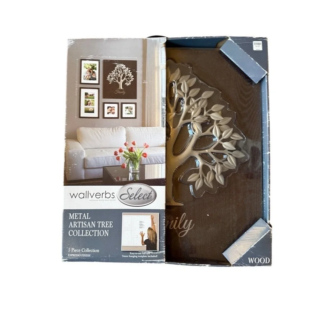 Wallverbs Select‎ 5-Piece Artisan Tree Wall Decor Photo Frame Set Holds 6 photos